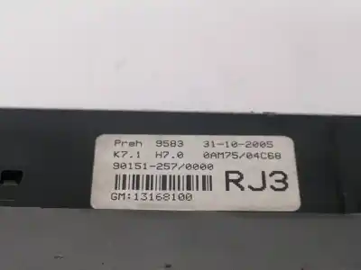 Second-hand car spare part heating / air conditioning control panel for opel zafira b 1.9 cdti oem iam references 901512570000 13168100 
