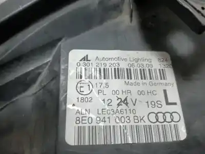 Second-hand car spare part left headlight for audi a4 avant (8e) 2.0 tdi oem iam references   748352