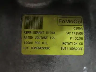 Recambio de automóvil de segunda mano de compresor aire acondicionado para ford fiesta (cb1) titanium referencias oem iam 8v5119d629df 826978 