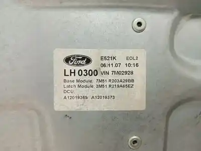 Second-hand car spare part driver left window regulator for ford c-max (cb3) ghia oem iam references 7m51r203a29  