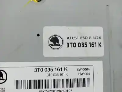 Second-hand car spare part audio system / radio cd for skoda superb combi (3t5) ambition oem iam references 3t0035161k  846067