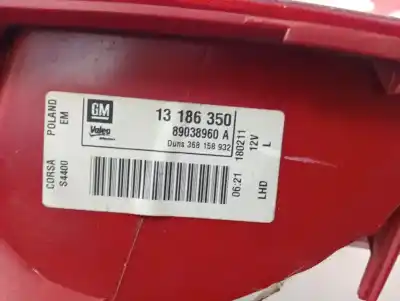 Second-hand car spare part left tailgate light for opel corsa d selective oem iam references 13186350  
