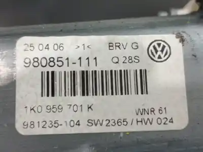 Автозапчастина б/у регулятор вікна передній лівий для volkswagen passat variant (3c5) advance посилання на oem iam 1k0959701k  