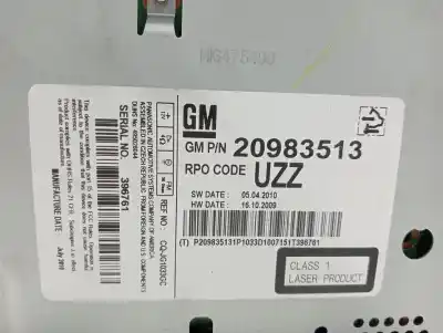 Автозапчастина б/у аудіо система / радіо cd для opel astra j berlina 5p a14xer посилання на oem iam 20983513  