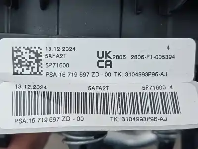 Second-hand car spare part airbag kit for citroen c3 feel oem iam references 9803832380  