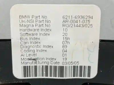 Автозапчасти б/у приборная доска за mini mini (r50,r53) cooper ссылки oem iam 62116936294  