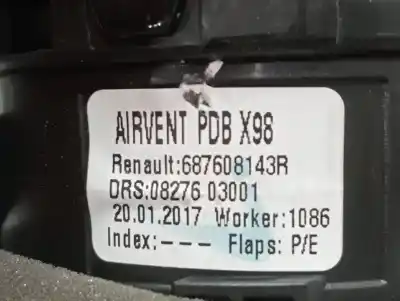 Peça sobressalente para automóvel em segunda mão saída de ar lateral esquerda por renault clio iv zen referências oem iam 687608143r  901741