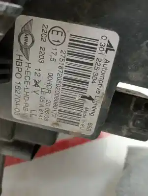 Second-hand car spare part right headlight for mini mini (r56) one oem iam references 0301225304  904154