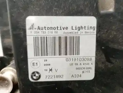 Second-hand car spare part right headlight for bmw x5 (e70) xdrive30d oem iam references 7221892  