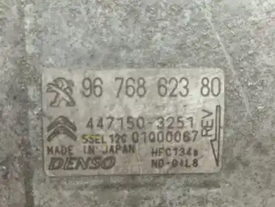 Peça sobressalente para automóvel em segunda mão compressor de ar condicionado a/a a/c por citroen c4 lim. collection referências oem iam 9676862380  