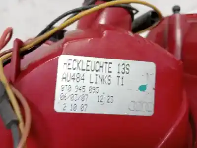 Second-hand car spare part left tailgate light for audi a5 coupe (8t) 3.0 tdi quattro oem iam references 8t0945095  897916