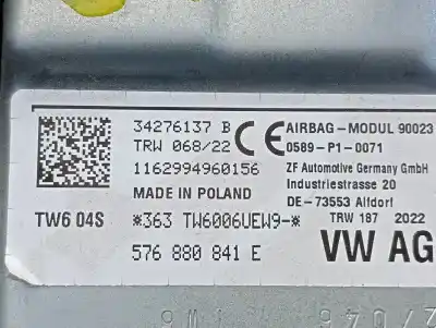Peça sobressalente para automóvel em segunda mão kit airbag por seat ateca (khp) dpc referências oem iam 5qf959655at  898619