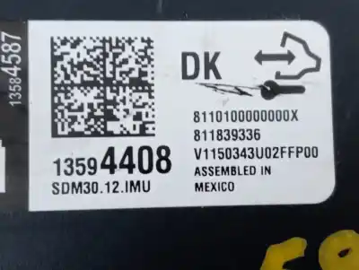 Peça sobressalente para automóvel em segunda mão kit airbag por opel mokka excellence referências oem iam 13594408  910167