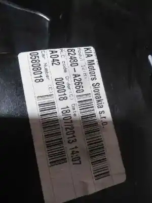 Second-hand car spare part passenger side right window regulator for kia pro_cee´d ( ) 1.6 crdi cat oem iam references 82480a2660 82460a2710 