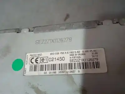 Pezzo di ricambio per auto di seconda mano impianto audio / radio cd per seat ibiza (6k1) select riferimenti oem iam 6k0035152a  updv32