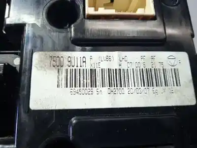 Peça sobressalente para automóvel em segunda mão comando de sofagem (chauffage / ar condicionado) por nissan note (e11e) 1.5 dci turbodiesel cat referências oem iam 75009u11a  69450029