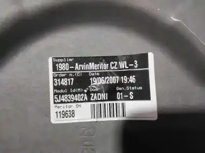 Автозапчасти б/у задний правый стеклорегулятор за skoda fabia (5j2 ) sport ссылки oem iam 5j4839402a  