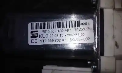 Автозапчастина б/у двигатель переднього правого скла для seat altea xl (5p5) reference посилання на oem iam 5p0837402af  