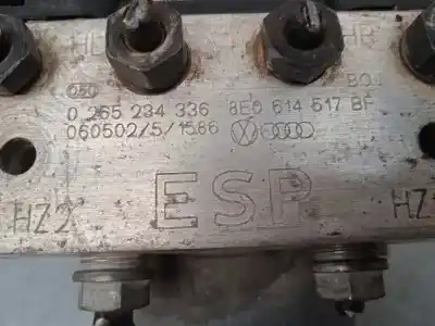 Peça sobressalente para automóvel em segunda mão abs por audi a4 avant (8e) 2.0 tdi referências oem iam 8e0614517bf 8e0910517h 0265234336