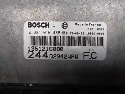 Recambio de automóvil de segunda mano de centralita motor uce para fiat ducato caja cerr. techo sobreelev. (desde 03.02) 2.3 jtd cat referencias oem iam 0281010488  1351216080