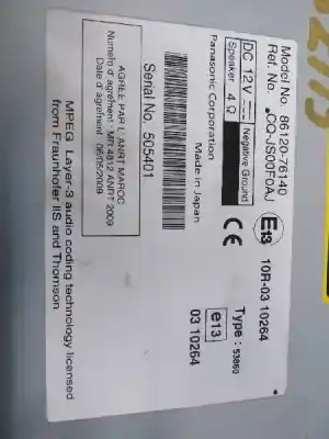 Автозапчастина б/у аудіо система / радіо cd для lexus ct 200h посилання на oem iam 8612076140  