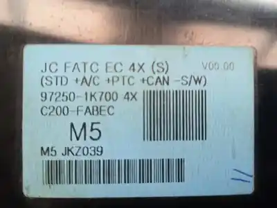 Peça sobressalente para automóvel em segunda mão comando de sofagem (chauffage / ar condicionado) por hyundai ix20 tecno referências oem iam 972501k700  972501k7004x