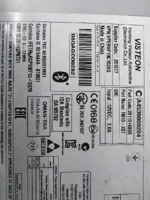 Pezzo di ricambio per auto di seconda mano impianto audio / radio cd per smart forfour basis (66kw) (453.044) riferimenti oem iam a4539009204  281151408r