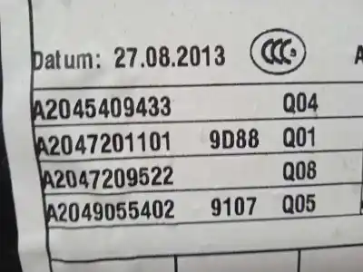 Gebrauchtes Autoersatzteil linke vordertürverkleidung zum mercedes-benz clase c (w204) lim. c 220 cdi blueefficiency (204.002) oem-iam-referenzen a20472011019d88  