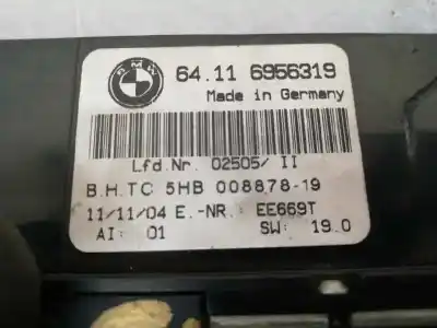 Peça sobressalente para automóvel em segunda mão comando de sofagem (chauffage / ar condicionado) por bmw serie 3 compact (e46) 320td referências oem iam 64116956319  6956319