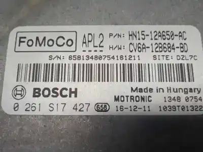 Автозапчастина б/у ебу контролер двигуна для ford ecosport (cr6) trend посилання на oem iam hn1512a650ac cv6a12b684bd 0261s17427