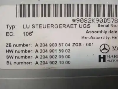 Автозапчастина б/у електронний модуль для mercedes-benz viano (639) 3.0 cdi cat посилання на oem iam a2049005704  