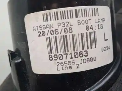 Автозапчасти б/у внутренний левый задний фонарь за nissan qashqai / qashqai +2 i (j10, nj10, jj10e) 1.5 dci ссылки oem iam 26555jd800 89071063 1ª serie