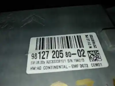 Second-hand car spare part display for citroen c4 picasso intensive oem iam references 9812720580  