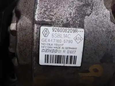 Pièce détachée automobile d'occasion compresseur de climatisation pour renault megane iii berlina 5 p bose edition références oem iam 8200939386  926008209r