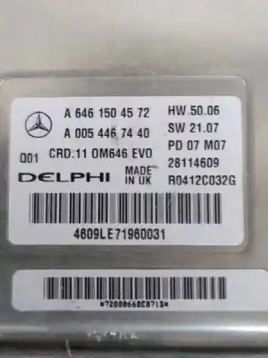 Автозапчастина б/у ебу контролер двигуна для mercedes-benz clase c (w204) berlina c 220 cdi (204.008) посилання на oem iam a6461504572