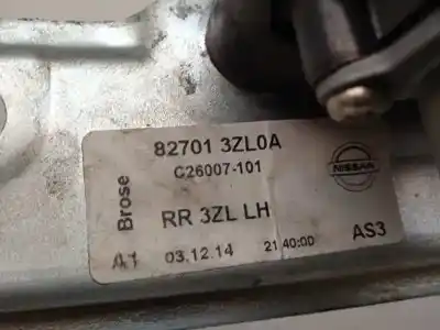 İkinci el araba yedek parçası arka sol cam regülatörü için nissan pulsar (c13) acenta oem iam referansları 827013zl0a 2 pins 