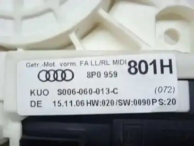 Pezzo di ricambio per auto di seconda mano motore alzacristalli anteriore sinistro per audi a3 (8p) 1.9 tdi ambiente riferimenti oem iam 8p0959801h  05074616