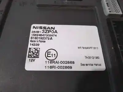 İkinci el araba yedek parçası röle/sigorta kutusu için nissan pulsar (c13) acenta oem iam referansları 284b13zp0a  s180192372a
