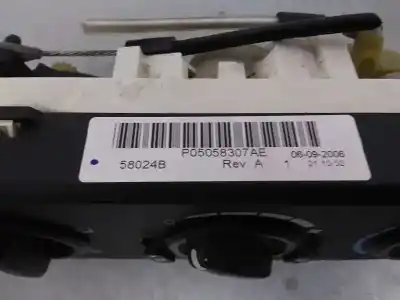 Peça sobressalente para automóvel em segunda mão comando de sofagem (chauffage / ar condicionado)  por dodge caliber 2.0 crd referências oem iam p05058307  58024b