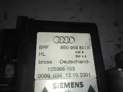 Автозапчасти б/у регулятор стекла заднего левого за audi a4 berlina (8e) 1.9 tdi (96kw) ссылки oem iam 8e0959801a  