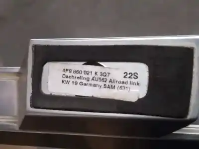 Автозапчастина б/у бруски для даху для audi a6 allroad c6 (4fh) 3.0 tdi quattro посилання на oem iam 4f9860022 4f9860021 