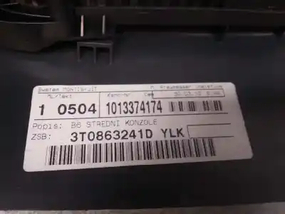 Автозапчастина б/у центральний подлокник для skoda superb combi (3t5) 2.0 tdi dpf посилання на oem iam 3t0863241d  