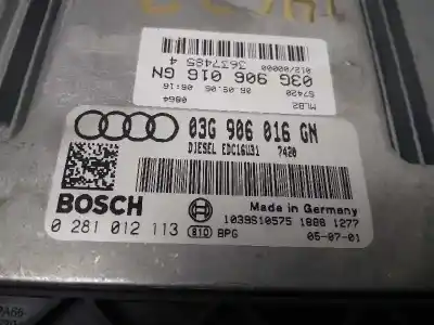 Second-hand car spare part ecu engine control for audi a4 avant (8e) 2.0 tdi oem iam references 03g906016gn  0281012113