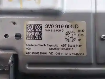 Pezzo di ricambio per auto di seconda mano sistema di navigazione gps per skoda superb (3v3) ambition riferimenti oem iam 3v0919605d  