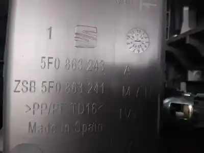 Second-hand car spare part center armrest for seat leon (5f1) cupra 300 oem iam references 5f0863243a  