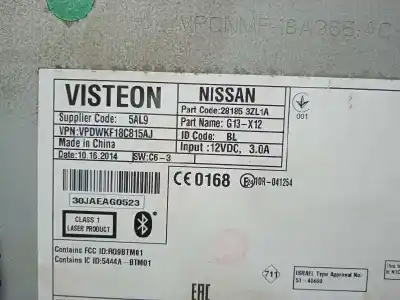 Recambio de automóvil de segunda mano de sistema audio / radio cd para nissan pulsar (c13) acenta referencias oem iam 281853zl1a  