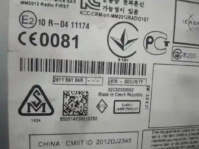 Pièce détachée automobile d'occasion système audio / radiocd pour renault megane iii berlina 5 p bose edition références oem iam 281159184r  