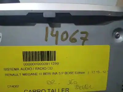 Pièce détachée automobile d'occasion système audio / radiocd pour renault megane iii berlina 5 p bose edition références oem iam 281159184r  