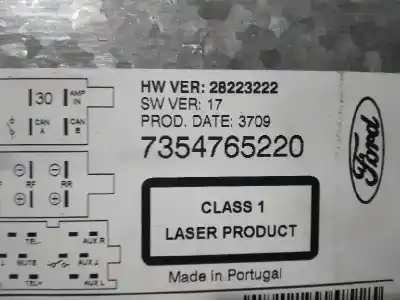 Автозапчастина б/у аудіо система / радіо cd для ford ka (ccu) black edition посилання на oem iam 7354765220  
