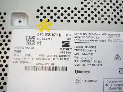 Автозапчастина б/у аудіо система / радіо cd для seat leon st (5f8) x-perience 4drive посилання на oem iam 5f0035871d  